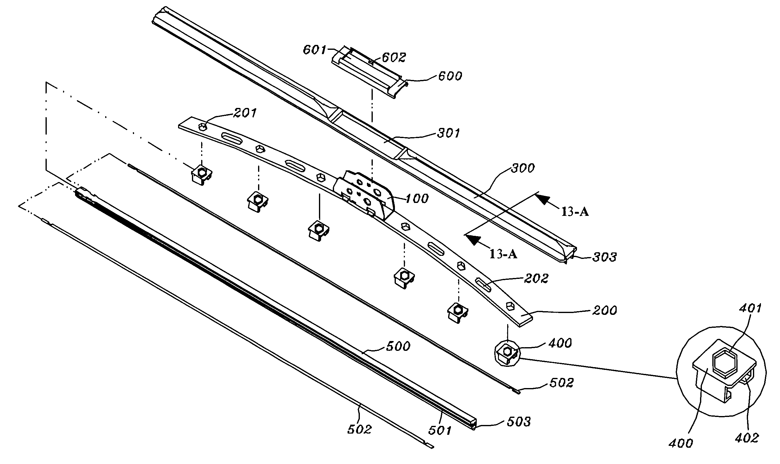 Windshield wiper structure for vehicles