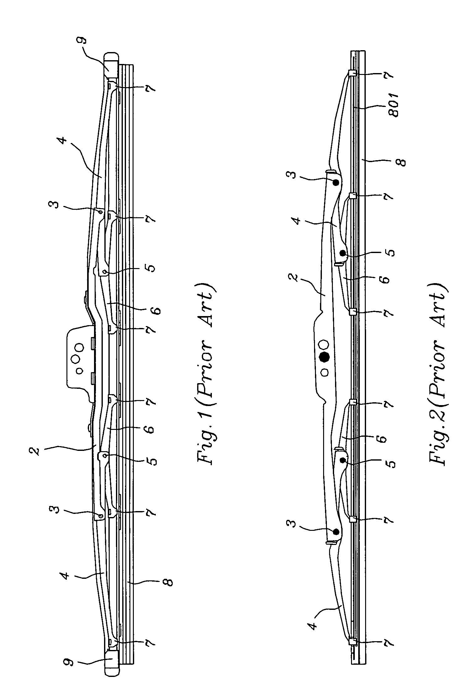 Windshield wiper structure for vehicles