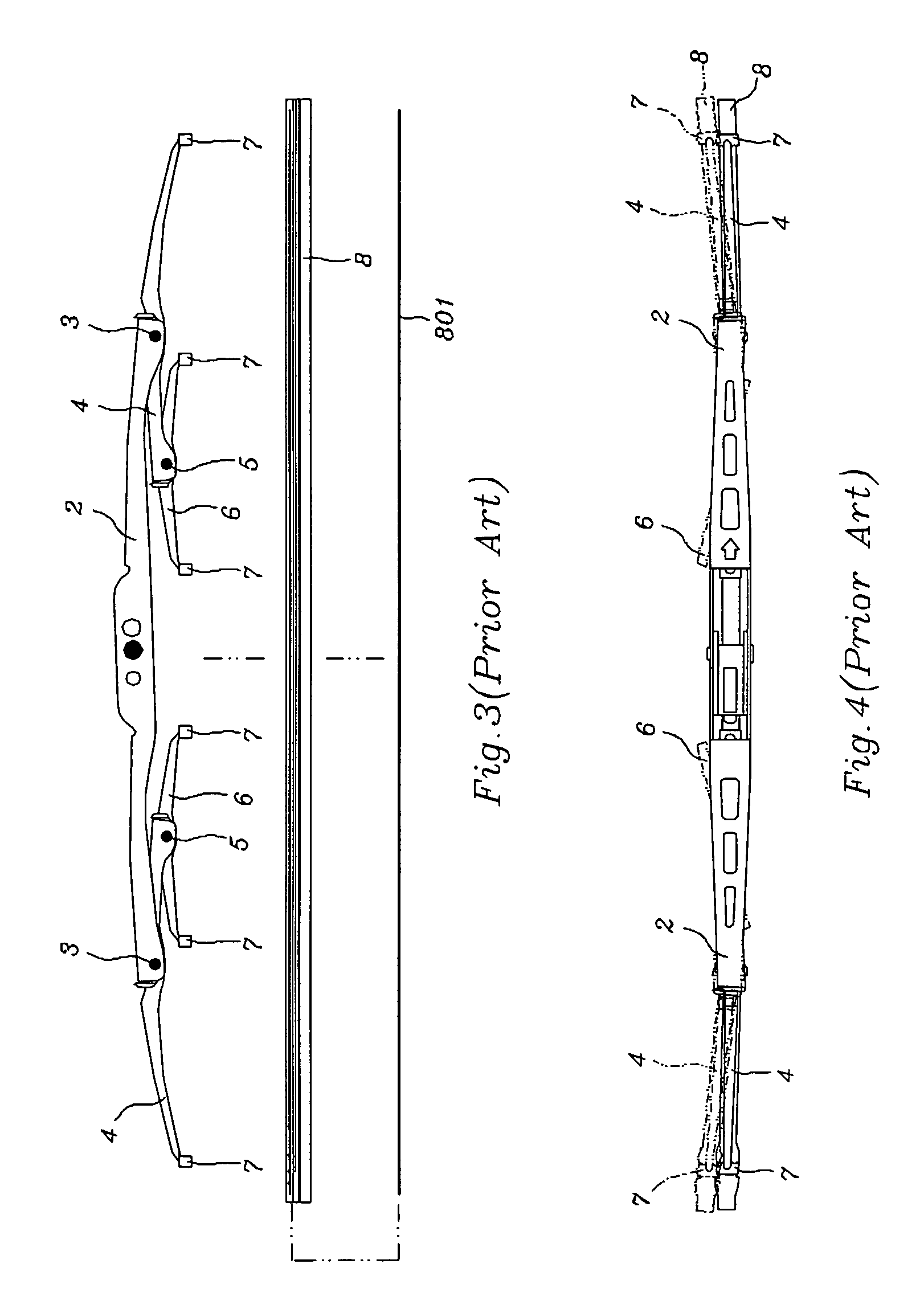 Windshield wiper structure for vehicles