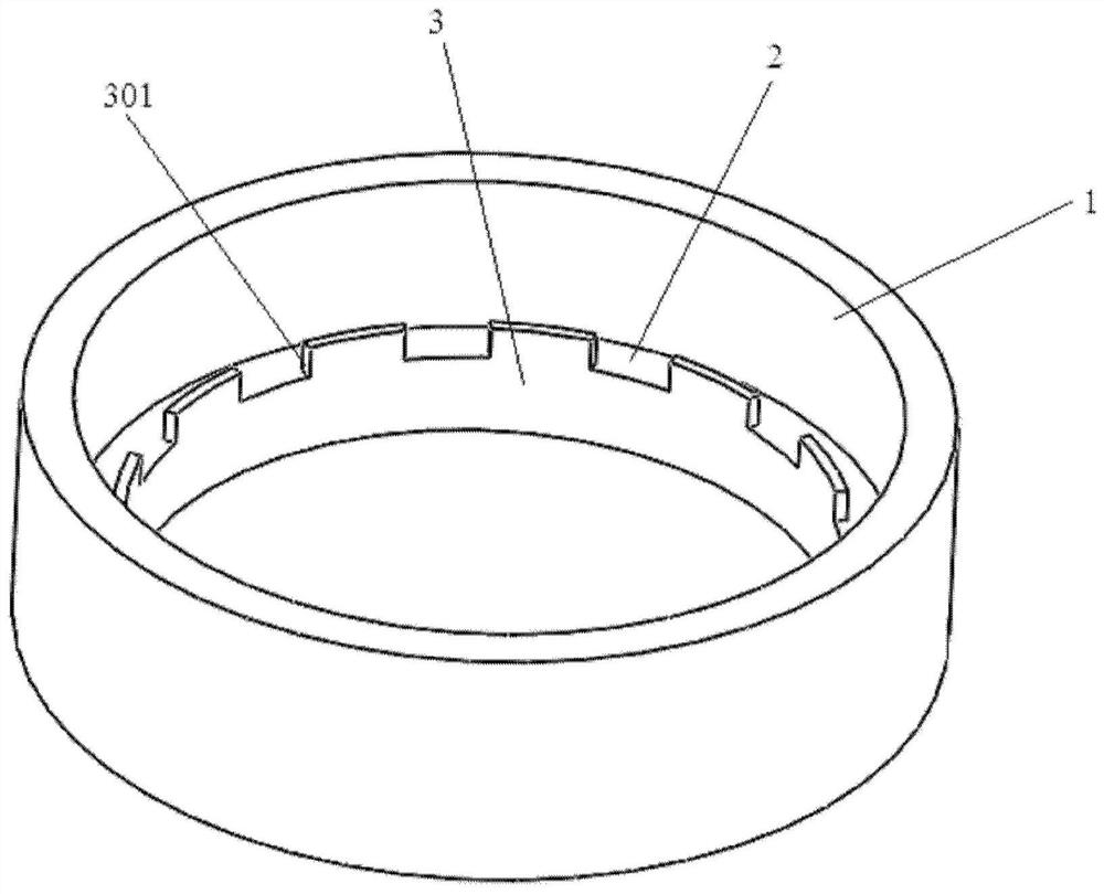 Ring support structure and ceramic capacitive pressure sensor using it