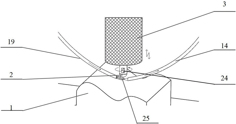 Constant pressure ultrasonic wave aiding magnetorheological finishing method and constant pressure ultrasonic wave aiding magnetorheological finishing device