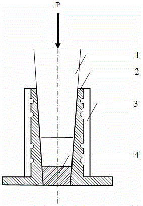 Rigid expanding device of shape memory alloy pipe joint with inner rib