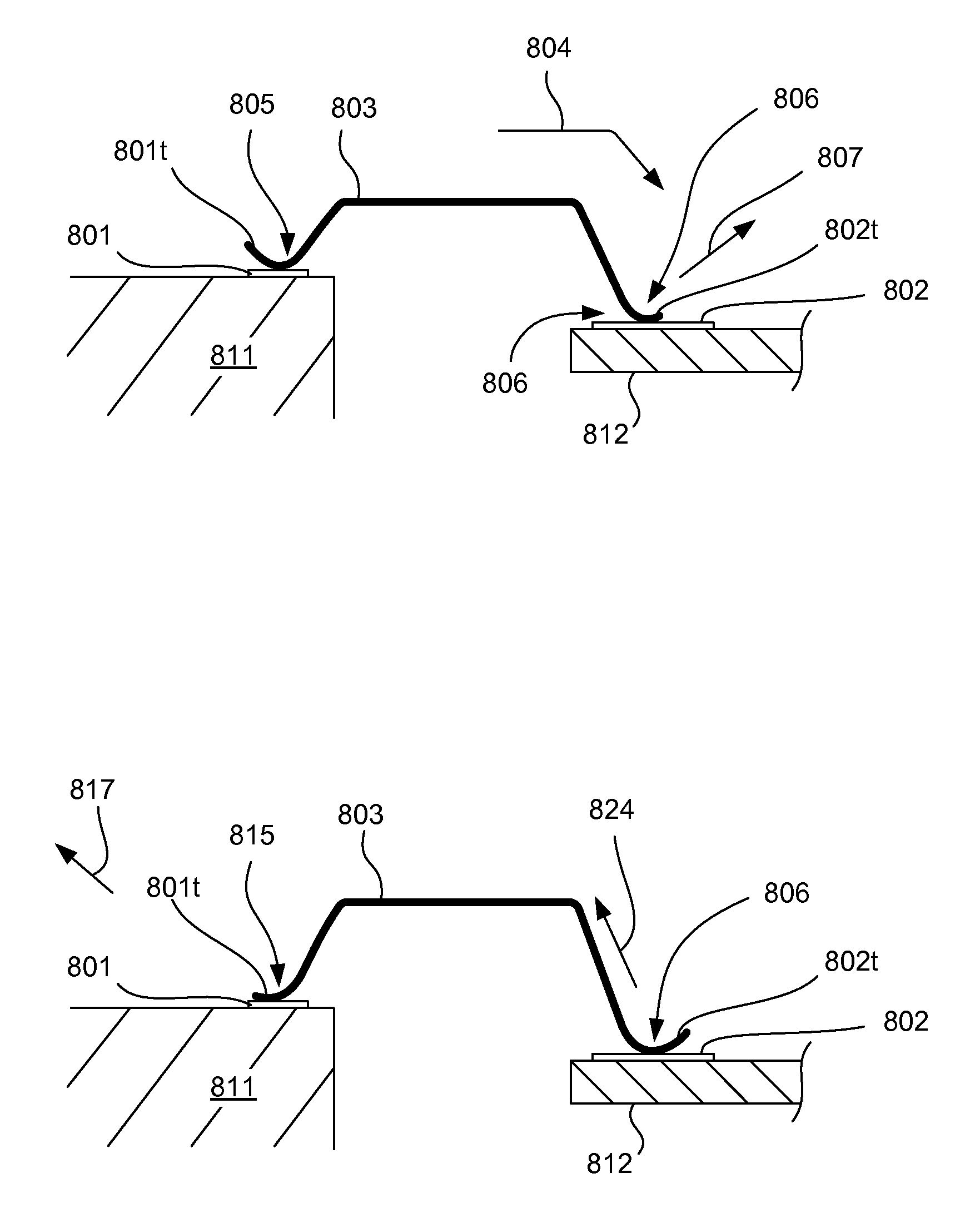 Wirebonding method and device enabling high-speed reverse wedge bonding of wire bonds