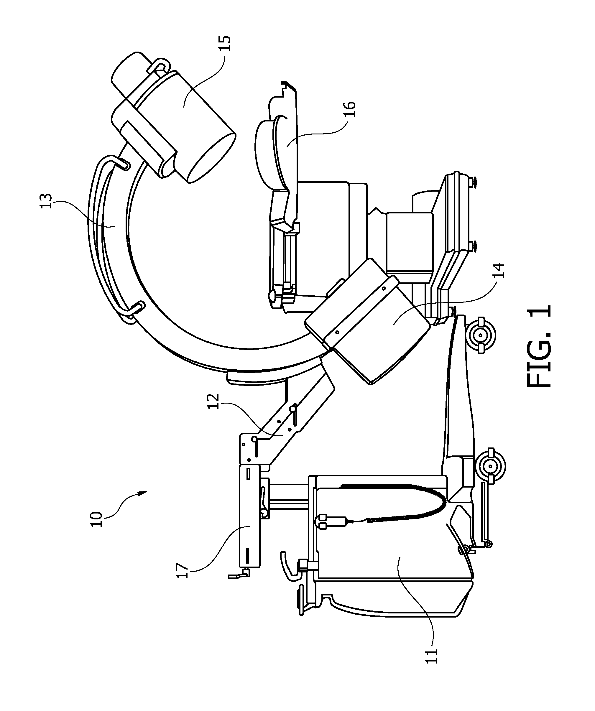 Guidance chain for guiding cables or other lines in a medical diagnostic apparatus