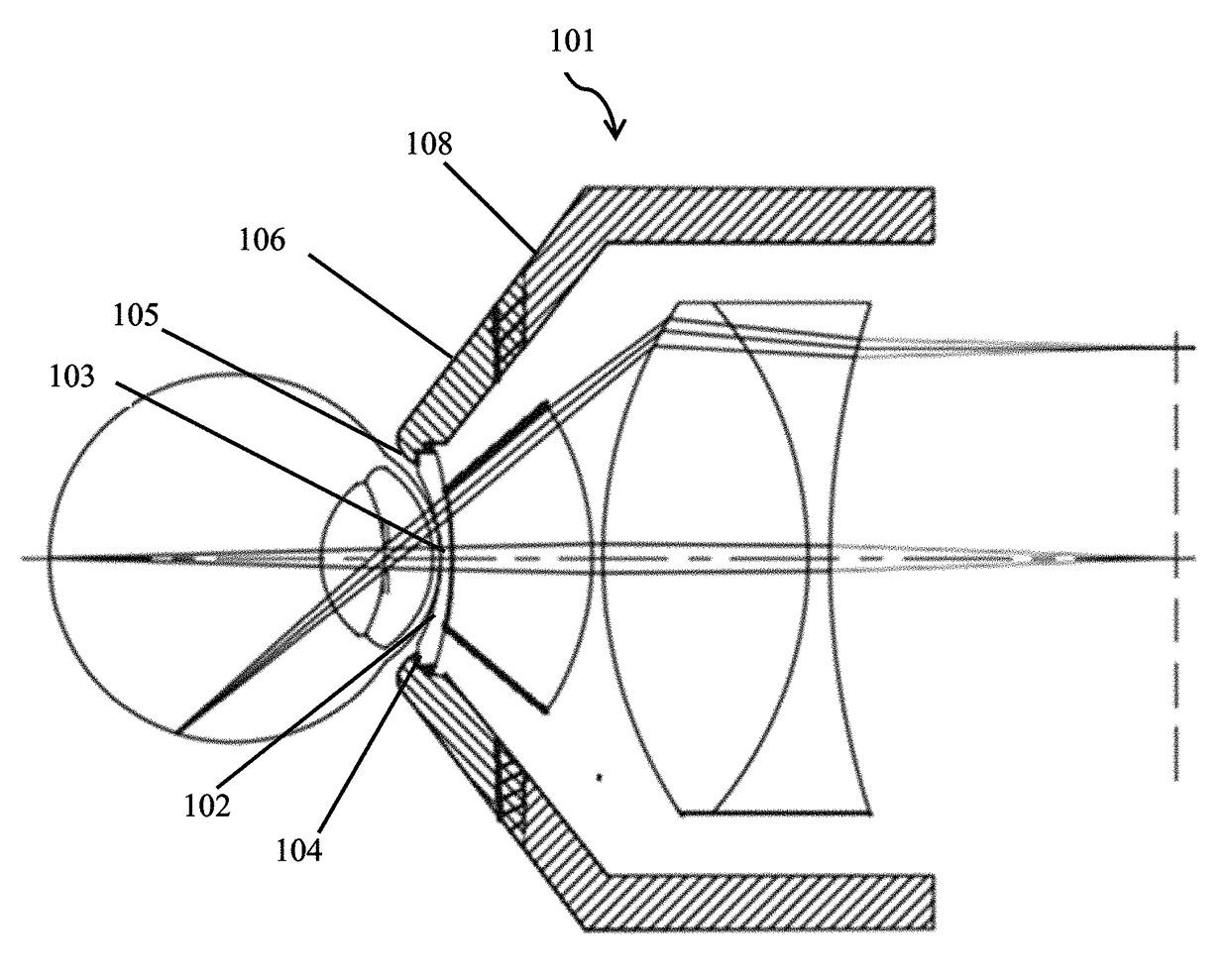 Disposable cap for an eye imaging apparatus and related methods