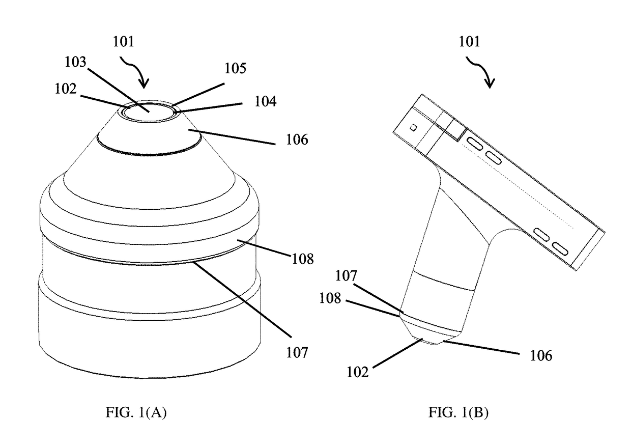 Disposable cap for an eye imaging apparatus and related methods