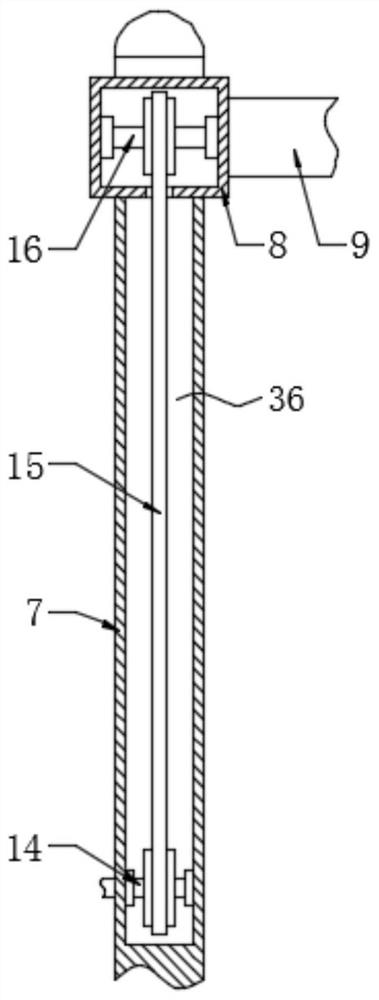 Monitoring rod with height convenient to adjust and capable of freely rotating