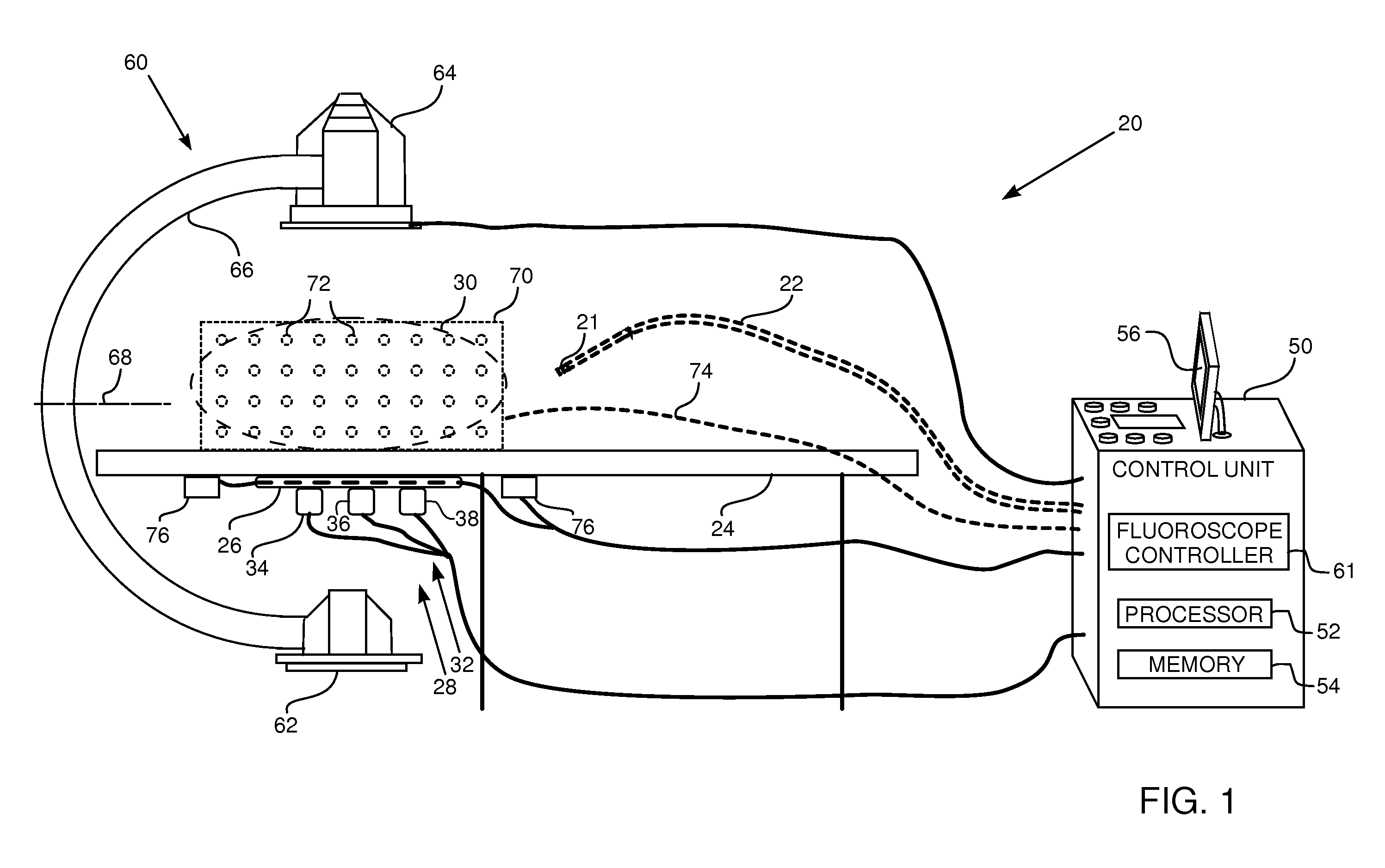 Compensation for magnetic disturbance due to fluoroscope