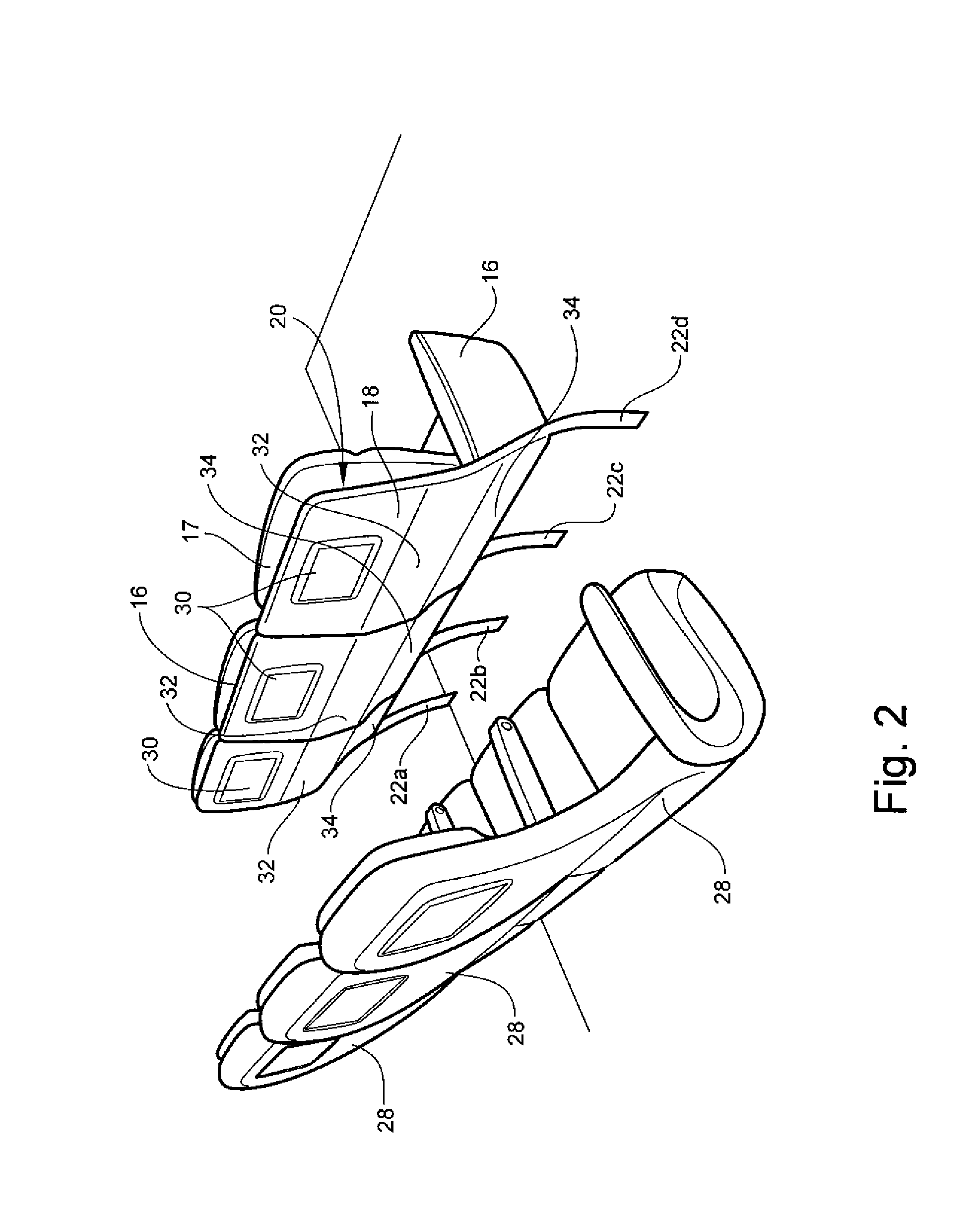 Class divider for aircraft cabin