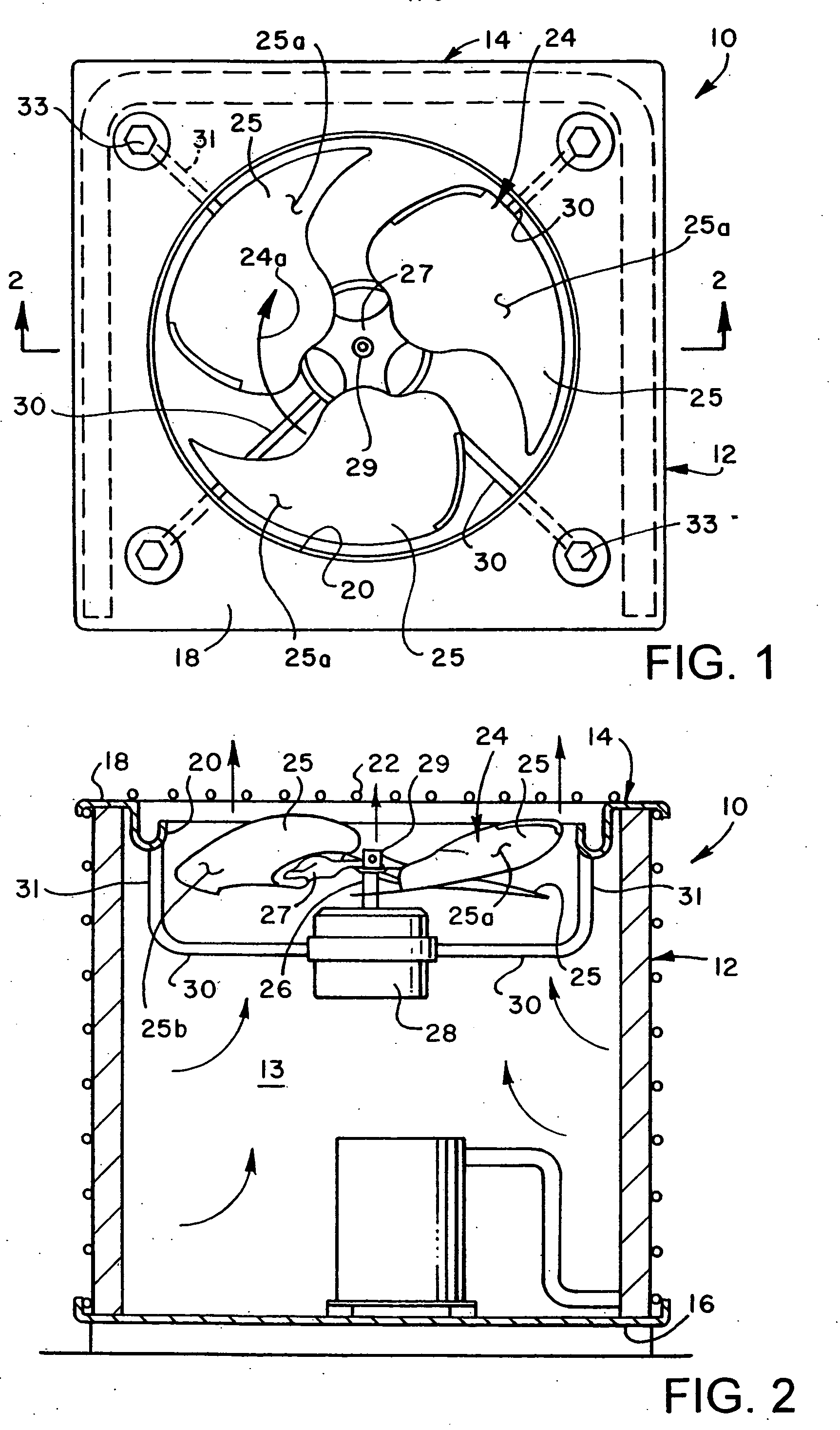 Fan with reduced noise generation