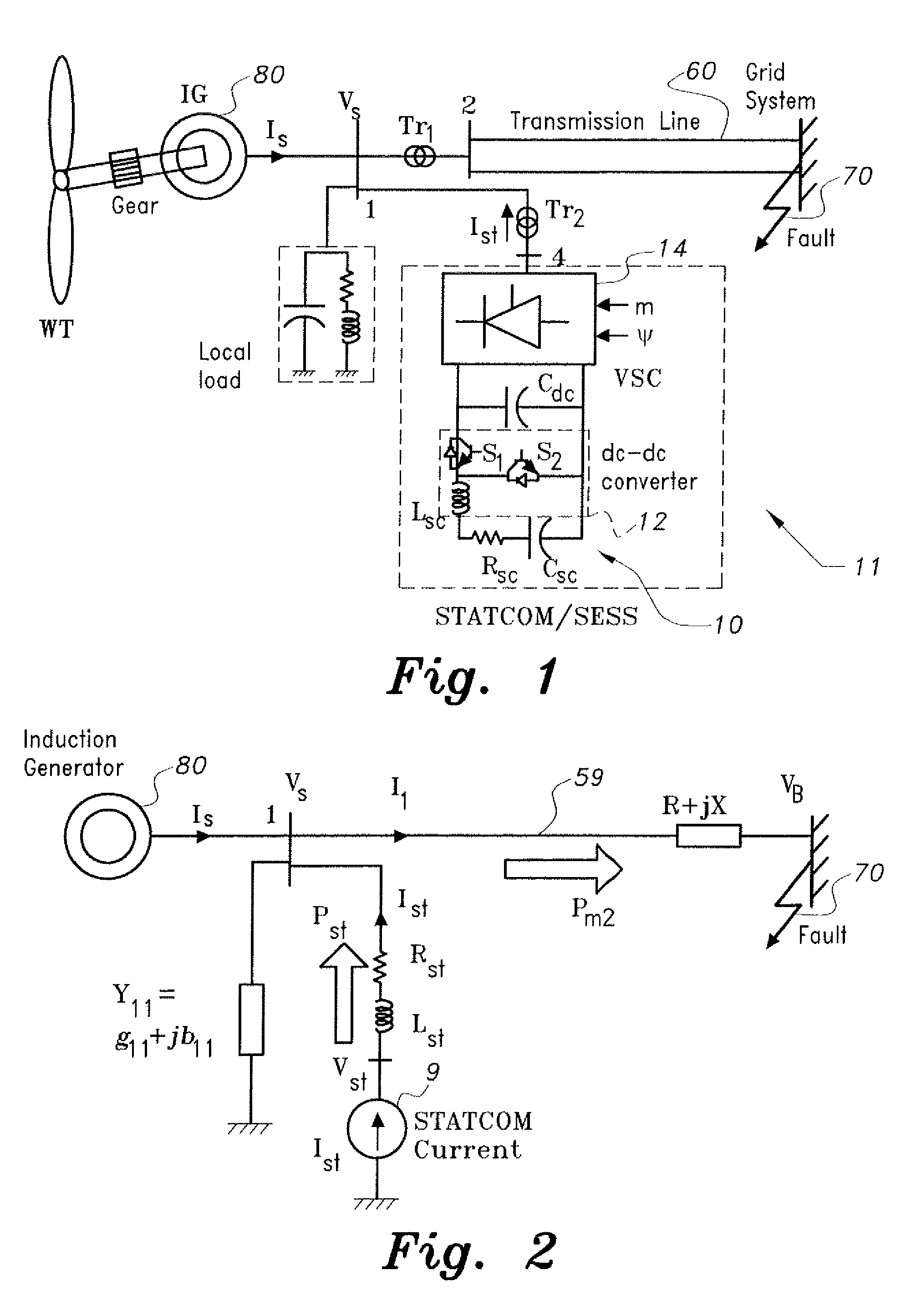 Supercapacitor-based grid fault ride-through system