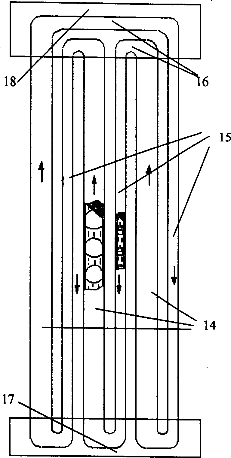 Circulation flowing pulsating heat pipe for cooling electronic device