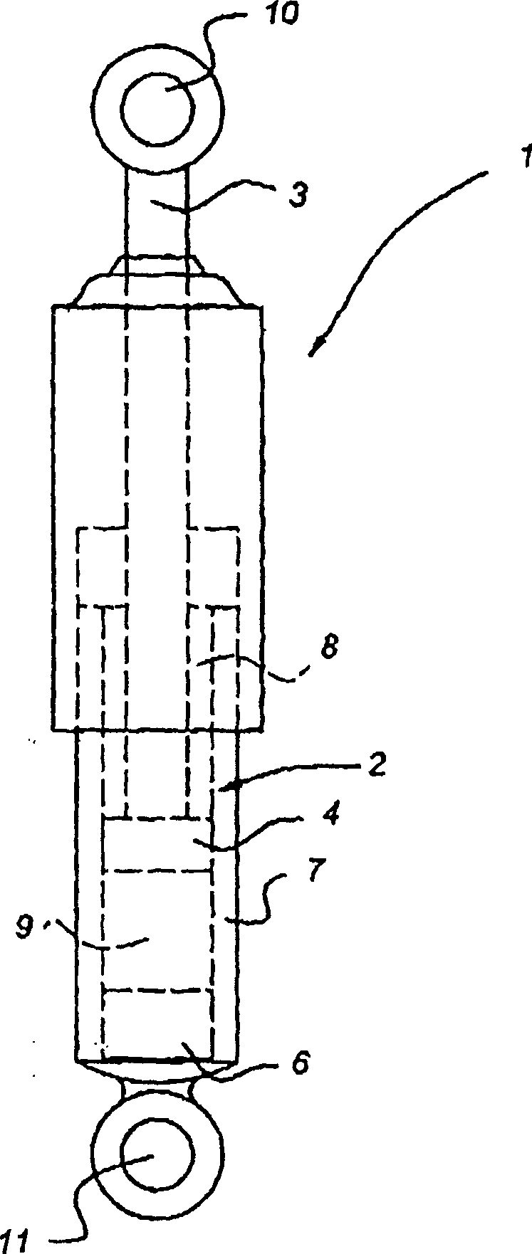 Shock absorber with frequency-dependent damping