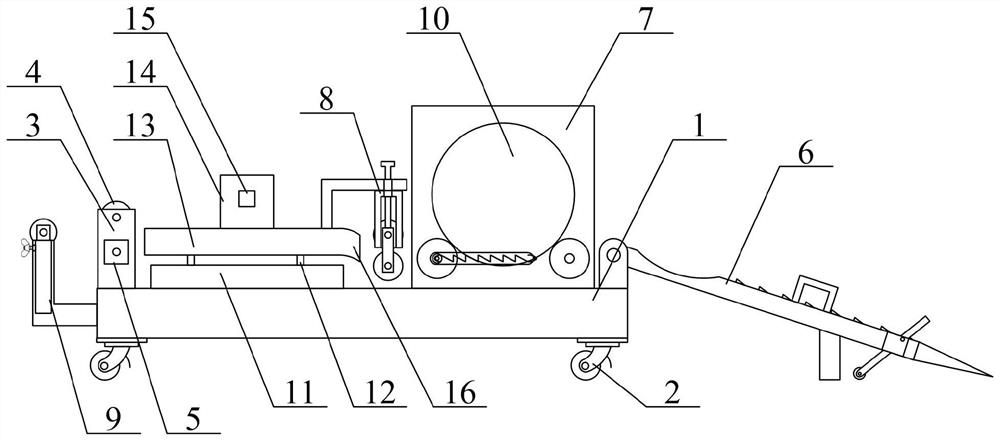 Uncoiling machine for waterproof coiled material