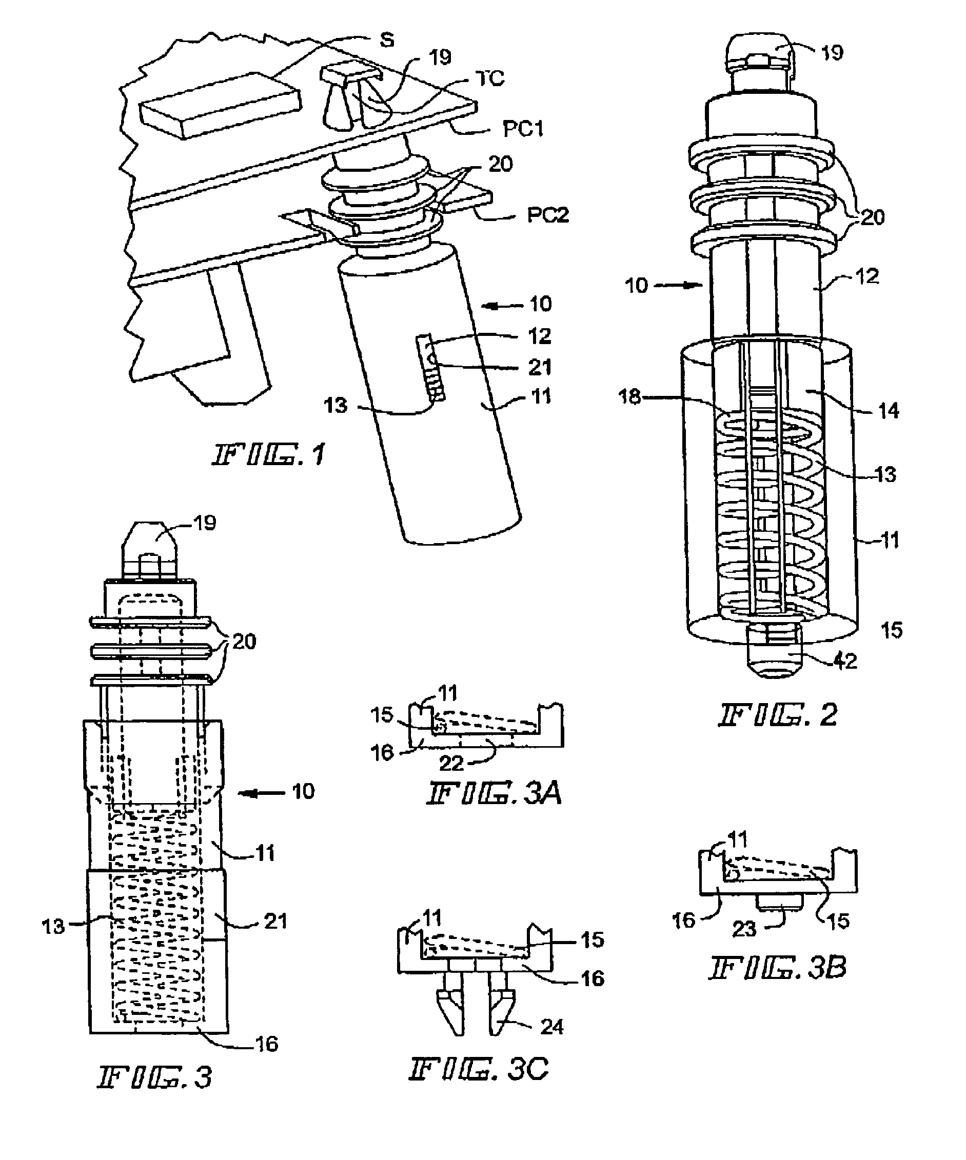 Spring loaded spacer