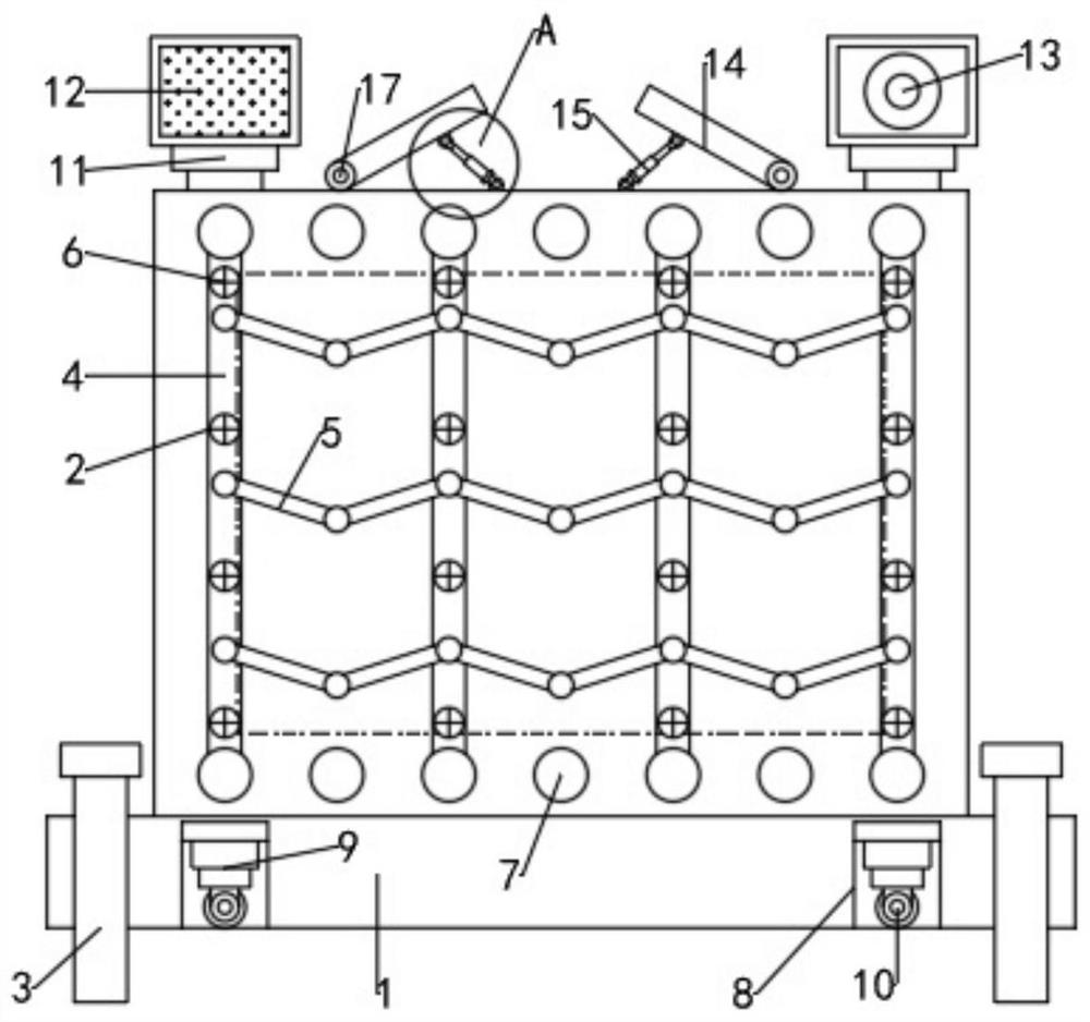 Windproof and dustproof net building structure convenient to disassemble and assemble for building construction