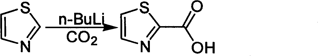 Industrialized preparation method of using 2-bromothiazole for compounding thiazole-2-methanamide in a one-boiler mode