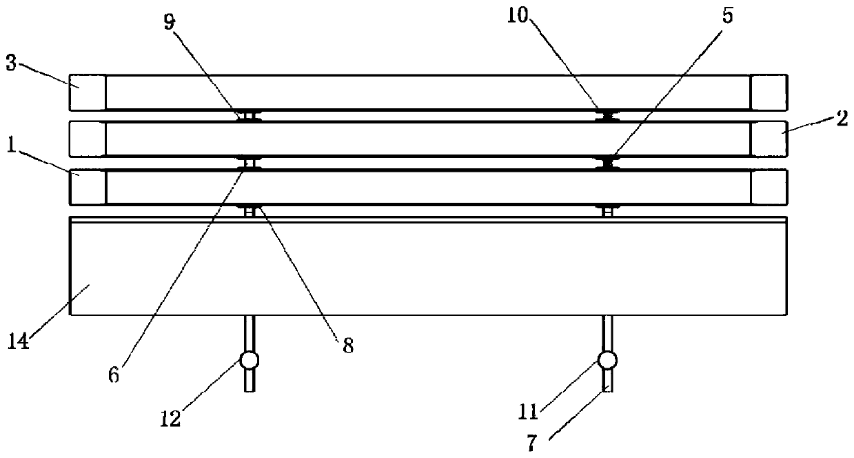 Stacked multi-layer rubber bag sealing structure capable of meeting large gap requirement and use method thereof