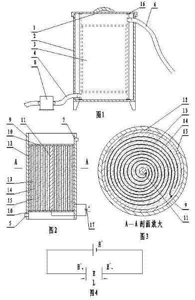 Electric oil purification method and device