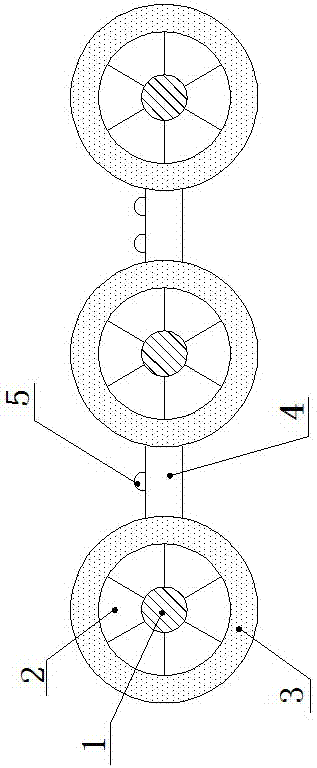 A parallel bundled overhead insulated cable and its production process