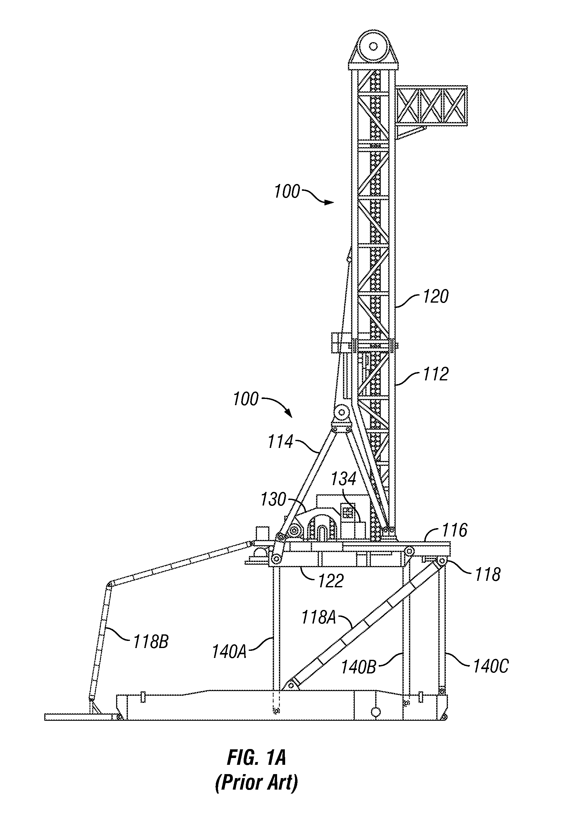 Split sub-basement drill rig