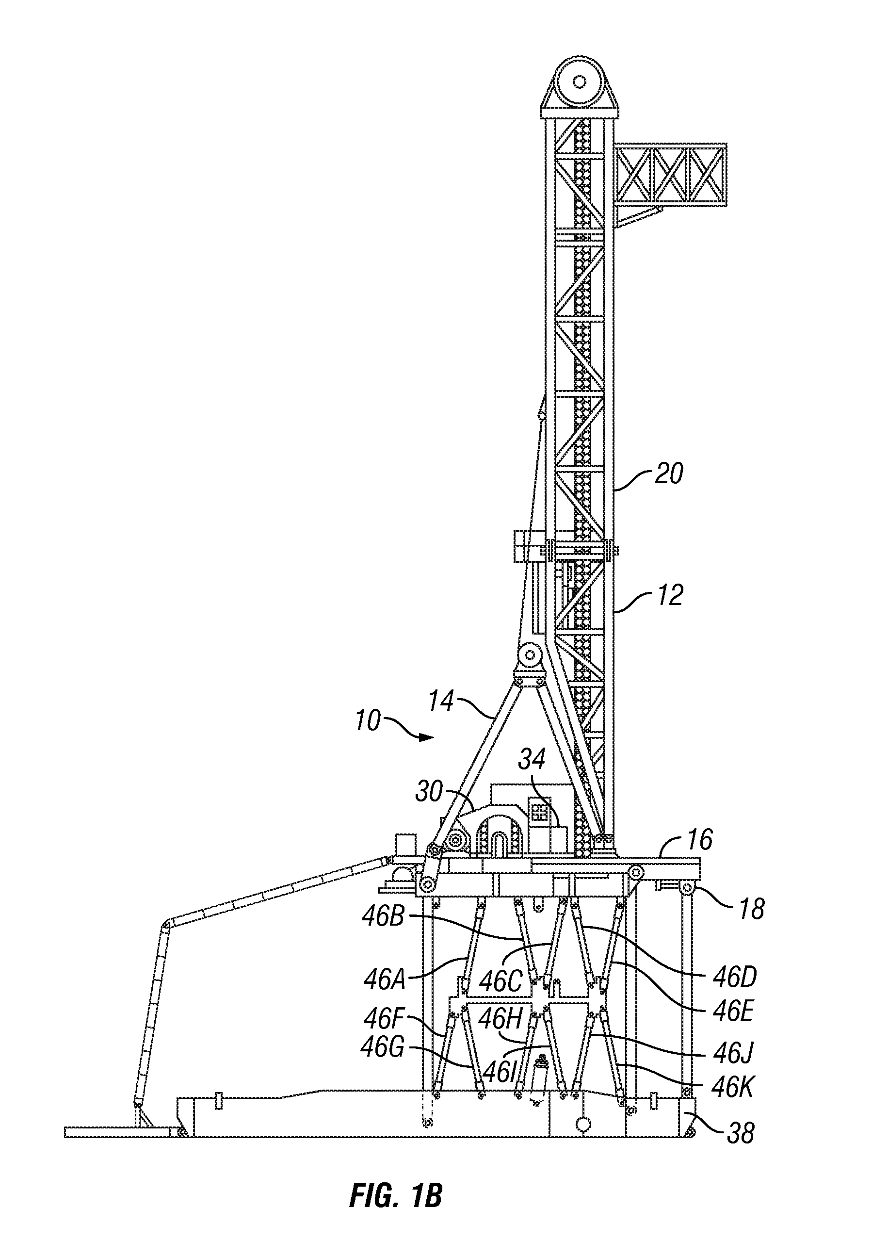 Split sub-basement drill rig