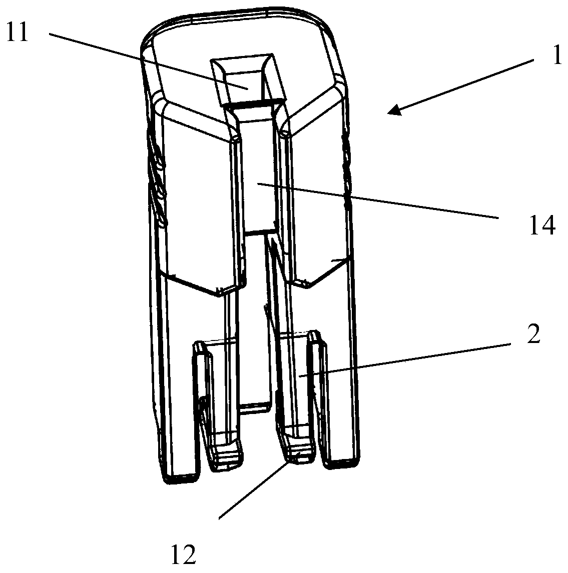 Keel connecting structure for grating suspended ceiling