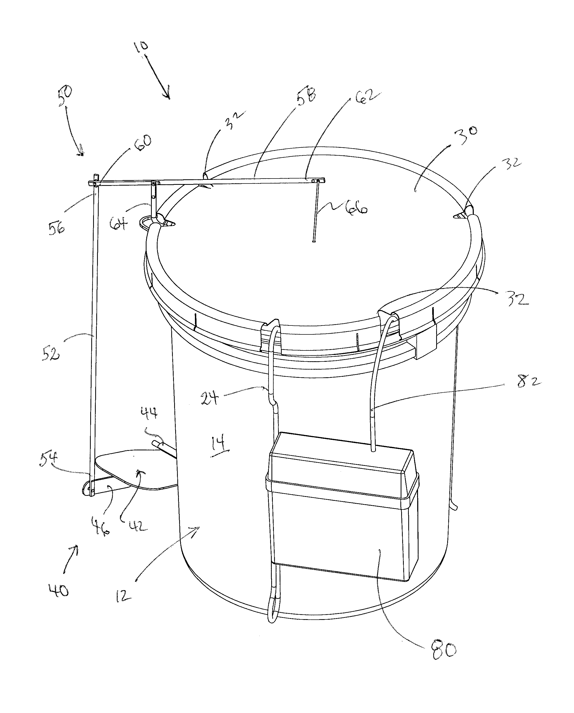 Hands-Free Bait Storage and Retrieval Apparatus