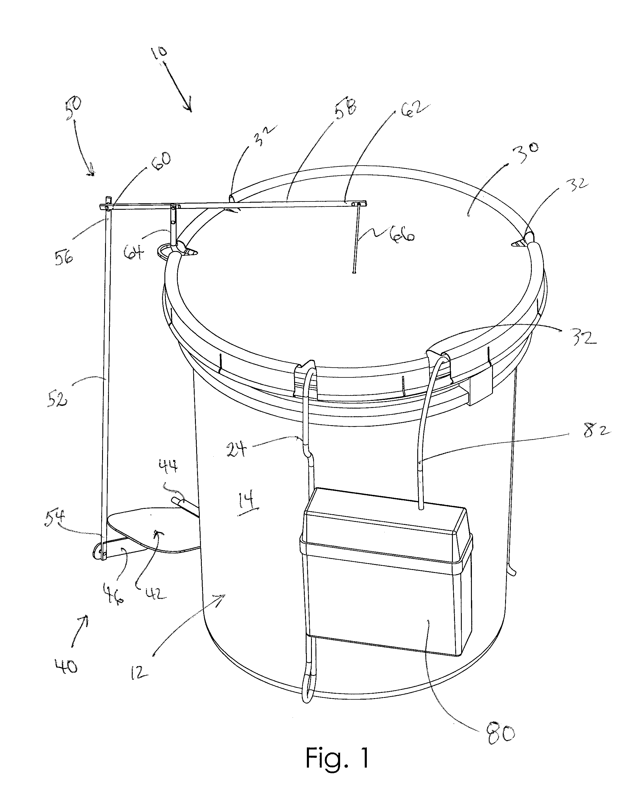 Hands-Free Bait Storage and Retrieval Apparatus