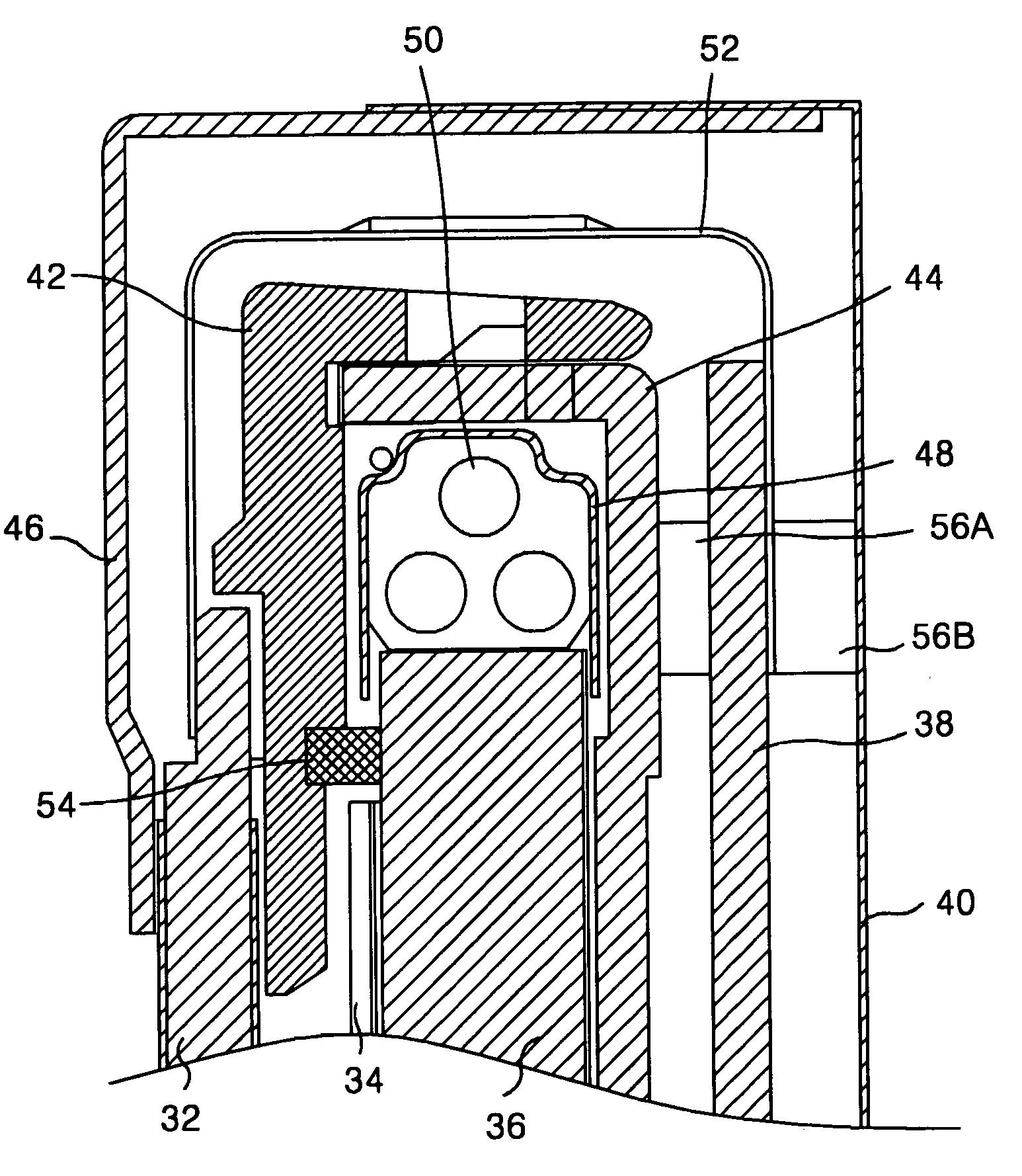 Liquid crystal display device comprising a pad in contact with a light guide and maintaining a distance between a panel guide and a backlight assembly