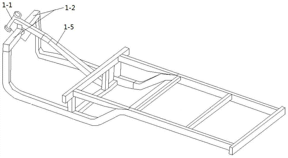 A connection method between the front riser, the main beam and the keel flat beam and the vehicle frame thereof