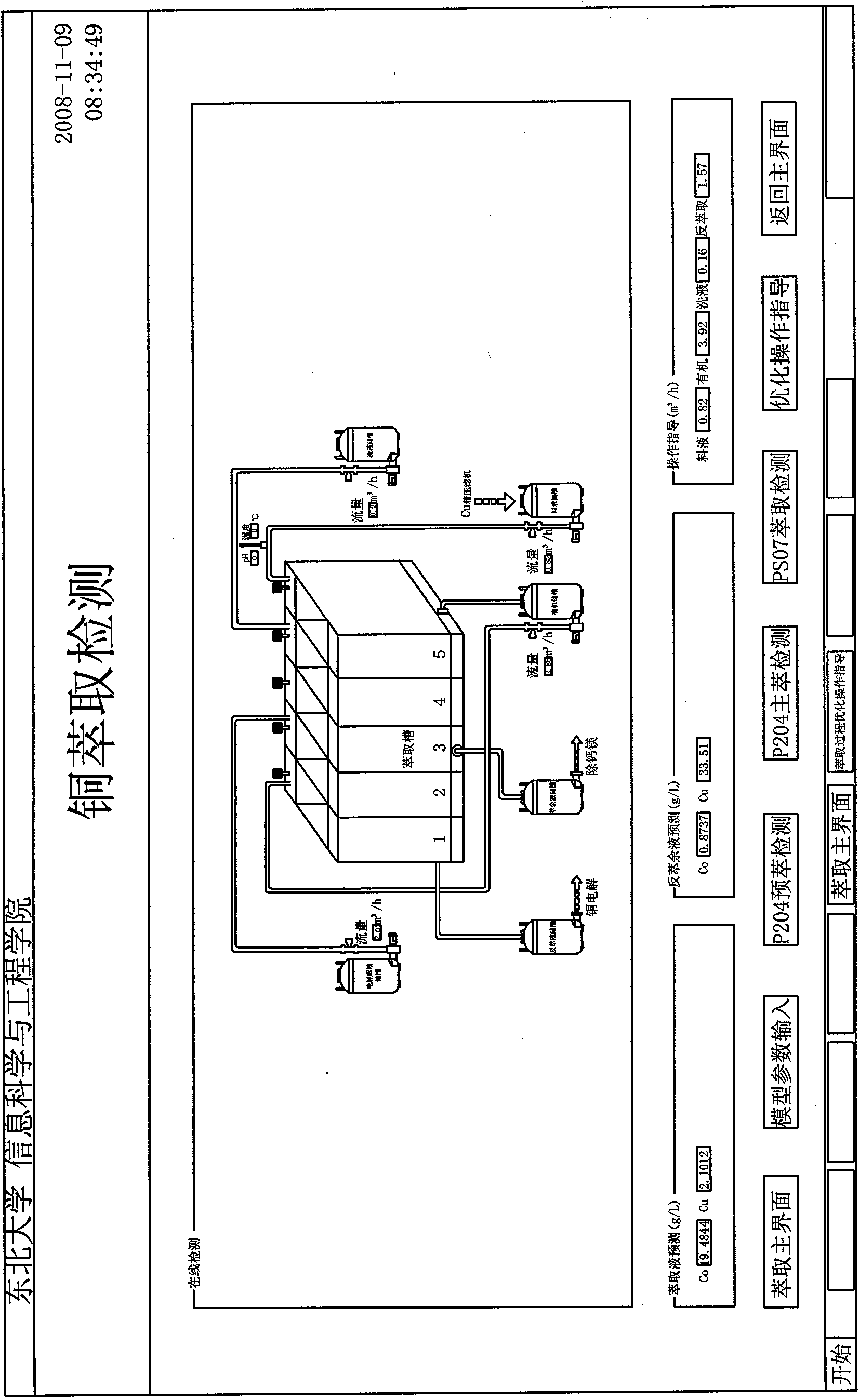 Method for component content prediction and optimization operation in wet-process metallurgic extraction process