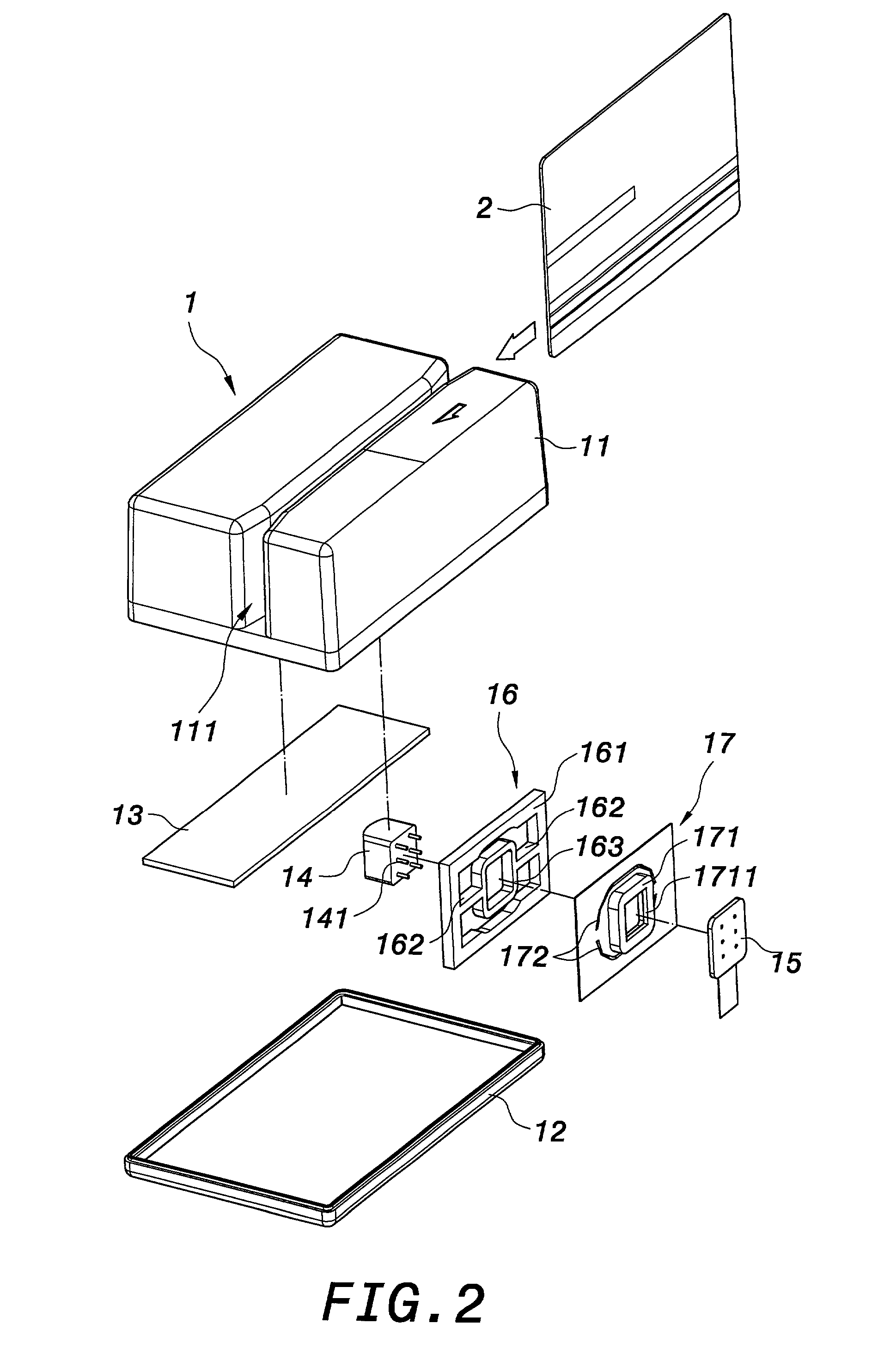 Waterproof structure for card machine