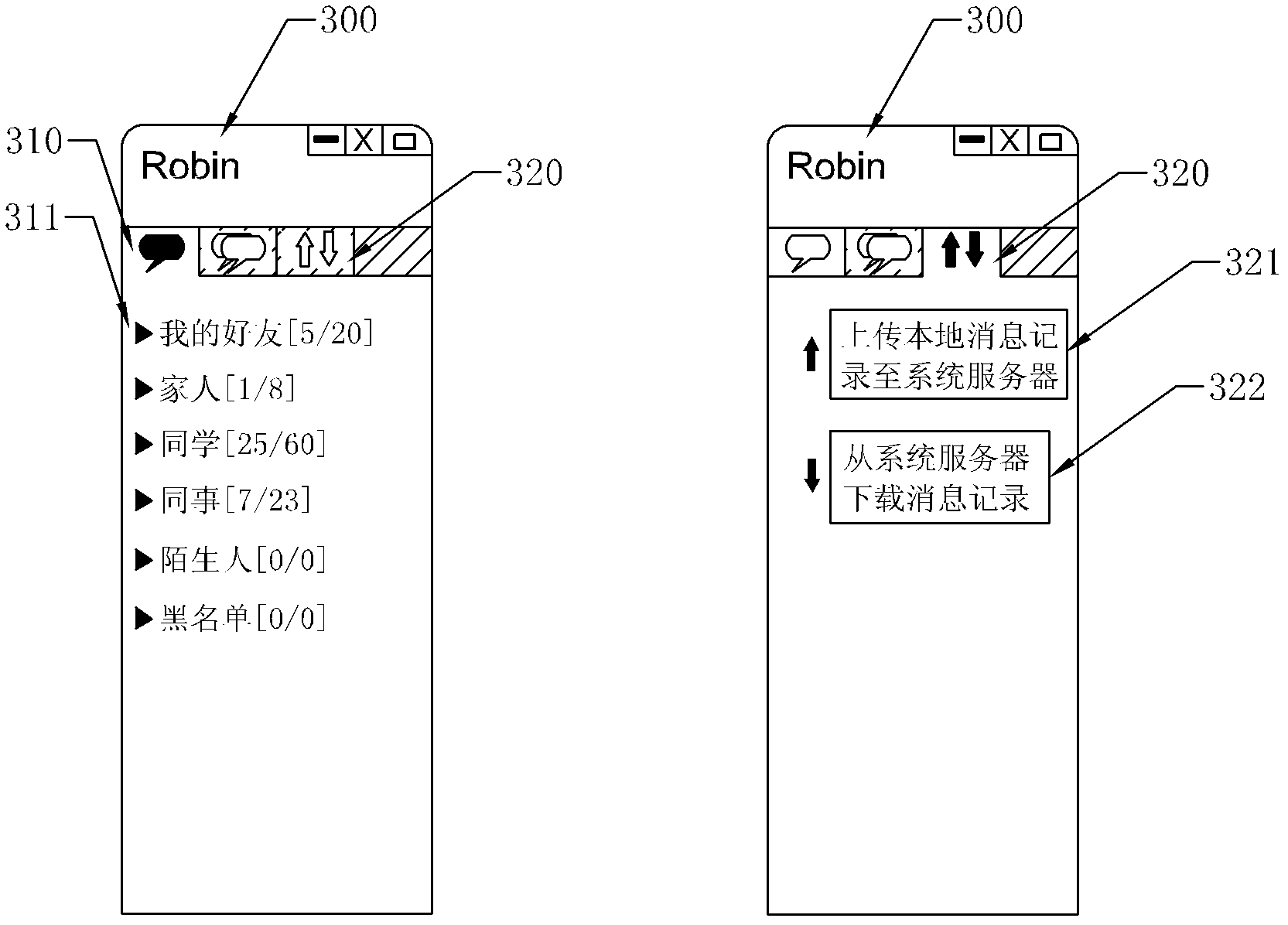 Method, client and system for transferring instant messaging message data