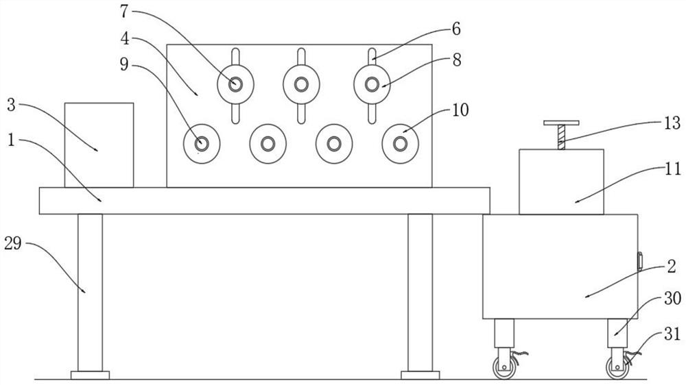 Drafting device for processing pineapple fiber braid