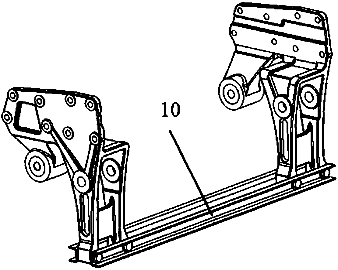 Integrated plate spring seat assembly used for heavy truck