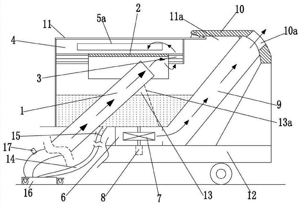 Multifunctional trash recycling device based on wet dust extraction