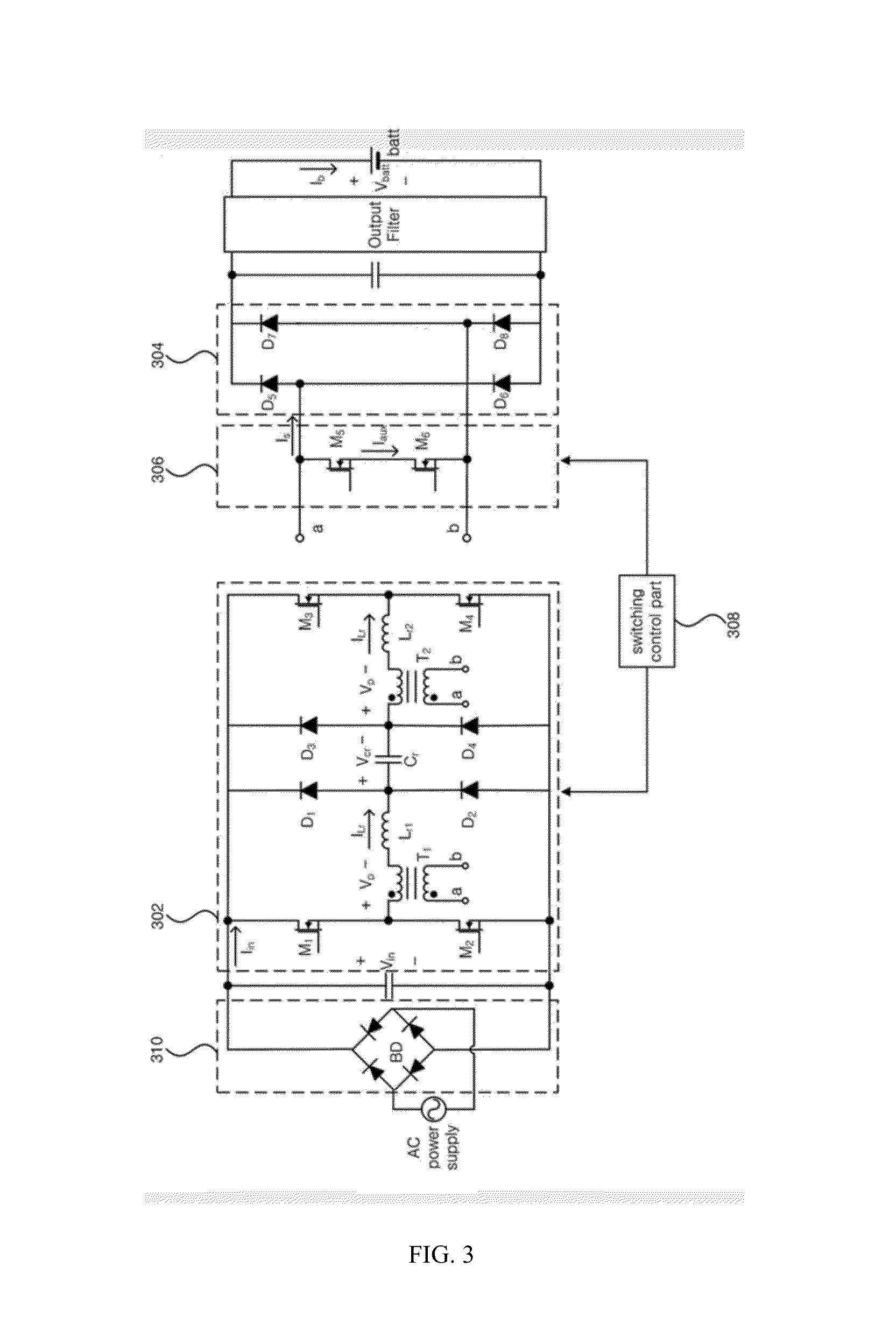 Battery charging device for an electric vehicle