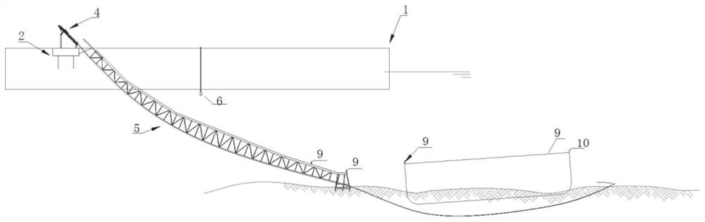 Leading bogie used for sunken ship salvage and application thereof