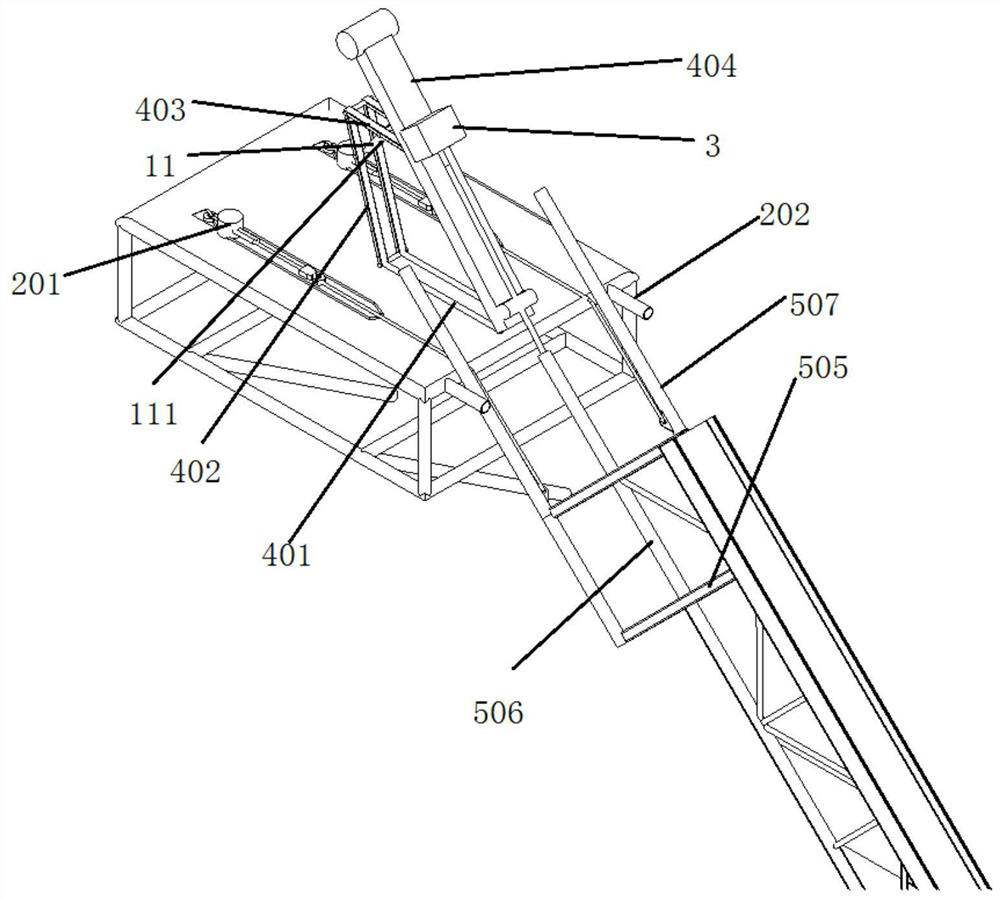 Leading bogie used for sunken ship salvage and application thereof