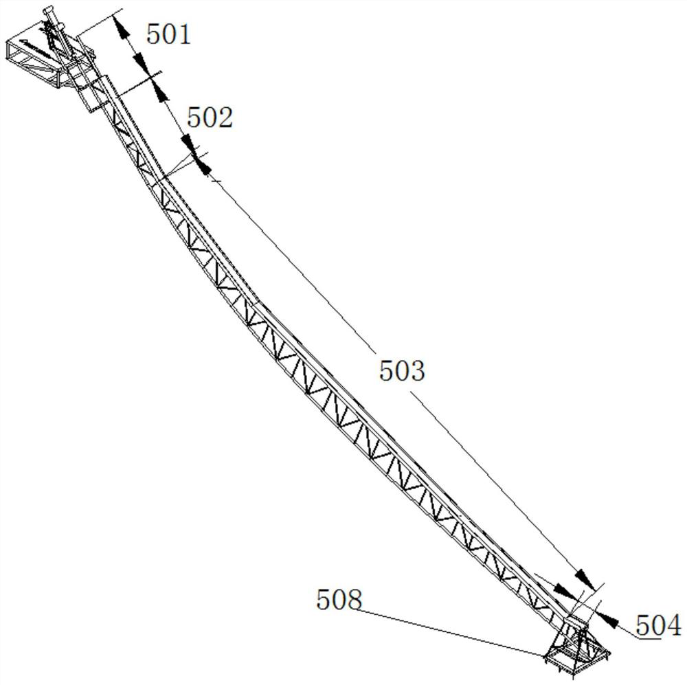 Leading bogie used for sunken ship salvage and application thereof