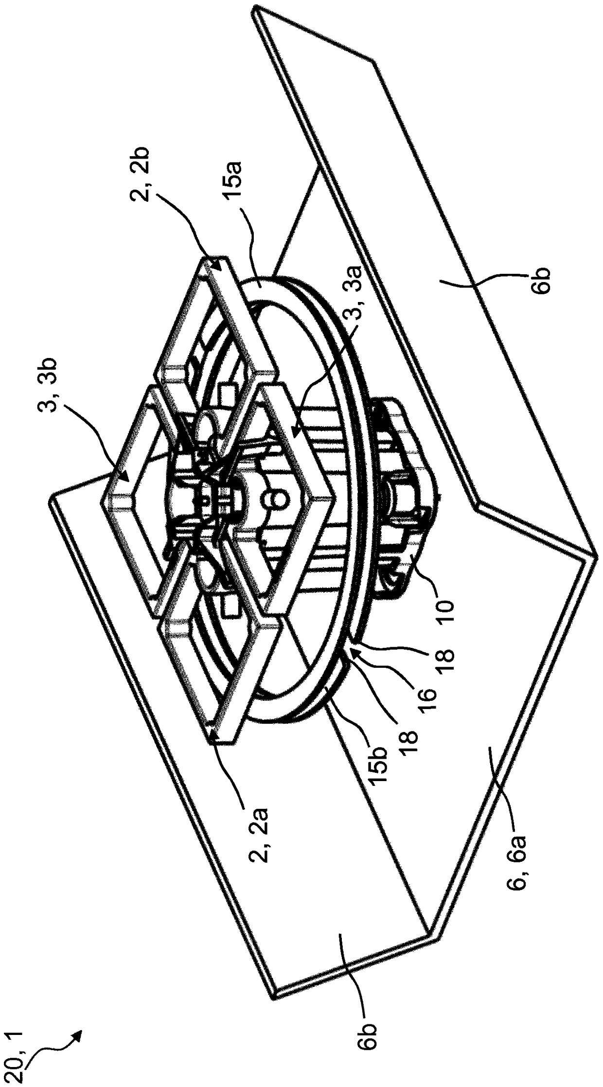 Antenna array with at least one dipole-type emitter arrangement