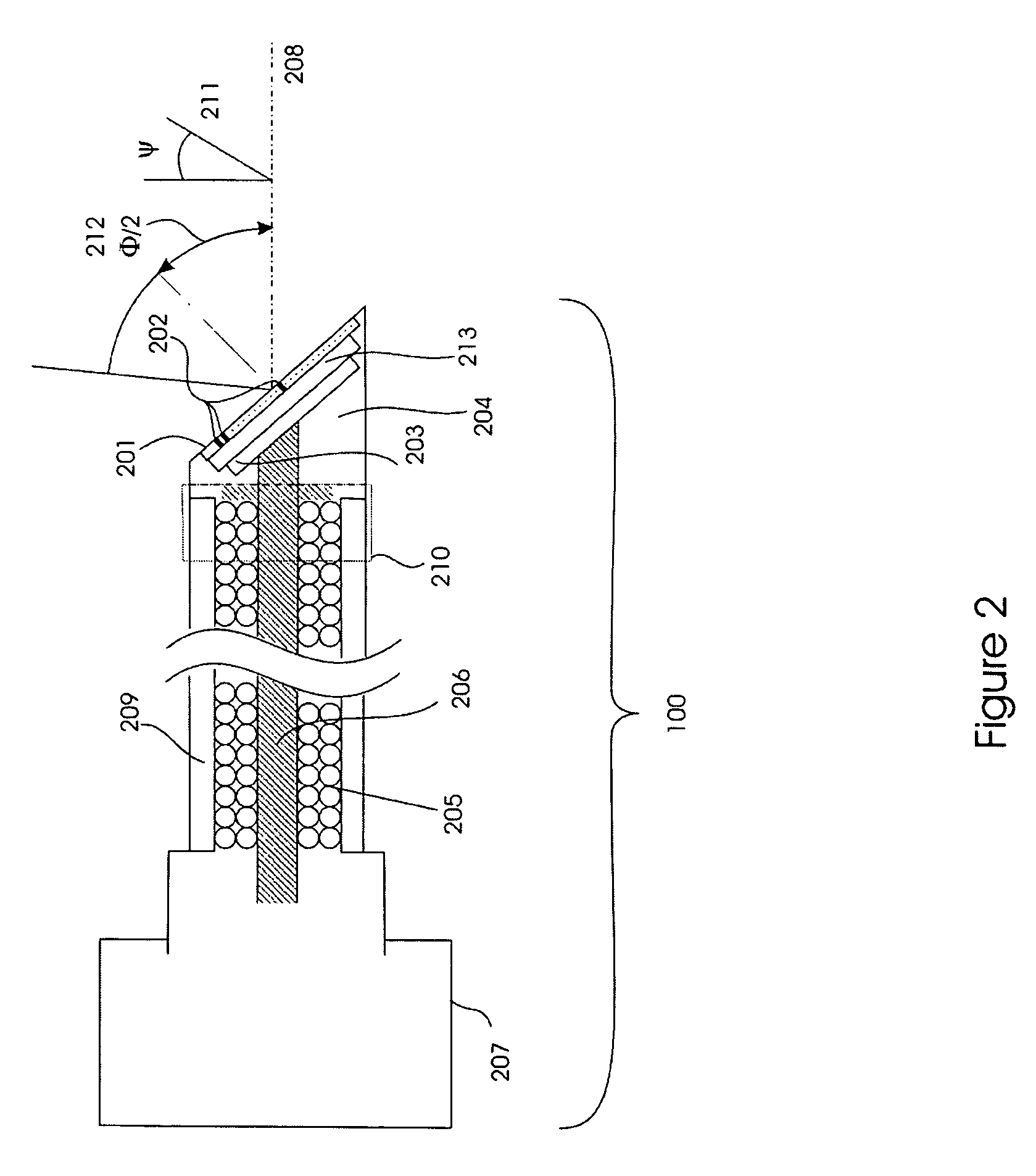 Extended, ultrasound real time 3D image probe for insertion into the body