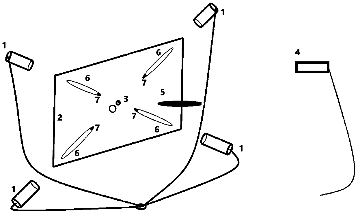 Drop point positioning method based on multi-direction projection