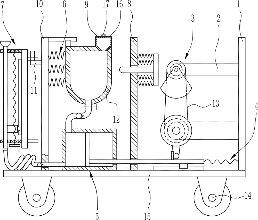 Convenient spraying machine for garden