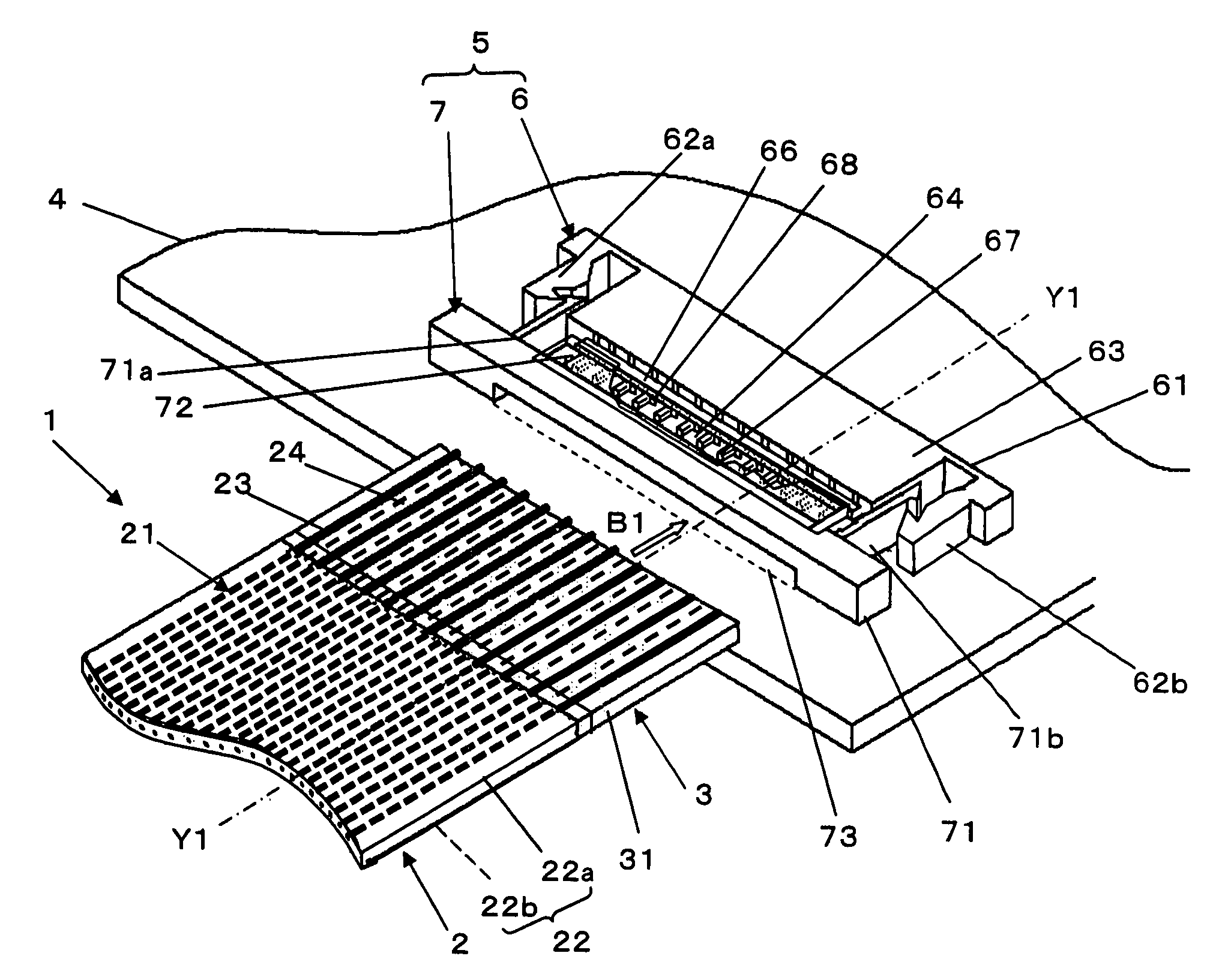 High density flexible wiring board