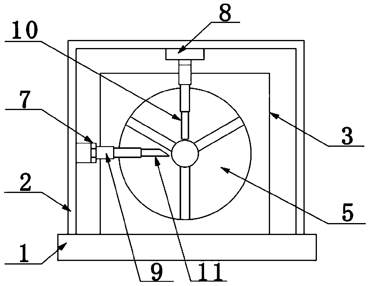 Rigid coaxial cable stripping device and stripping process