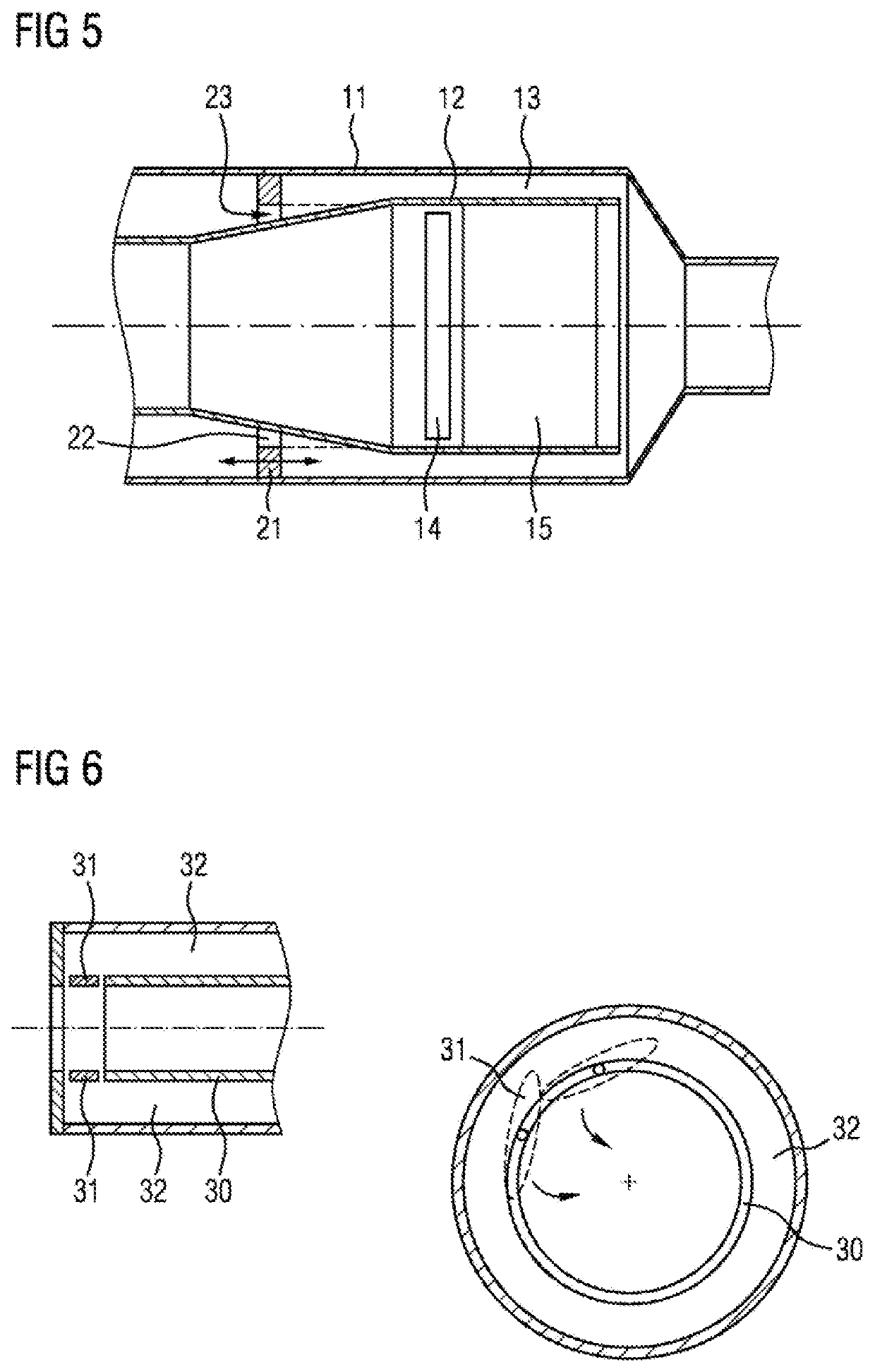 Apparatus for the aftertreatment of exhaust gases