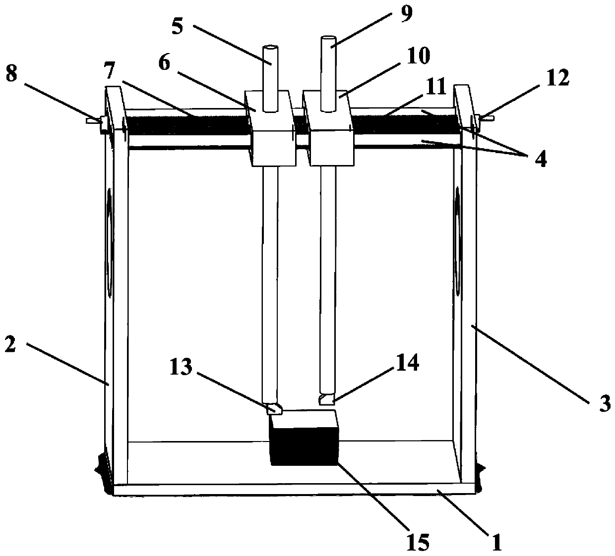 Cylindrical structure anisotropy testing device based on ultrasonic waves