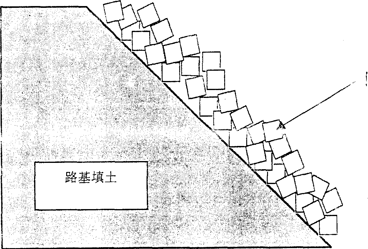 Hollow concrete block for protecting perenial frozen soil road bed and slope